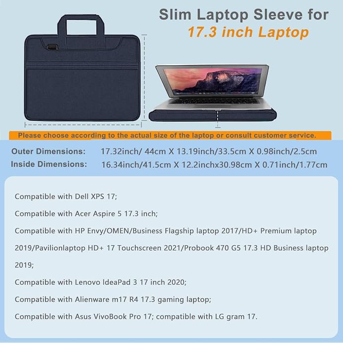 Universal Laptop Shoulder Bag 13-17.3 Inch Shockproof Briefcase