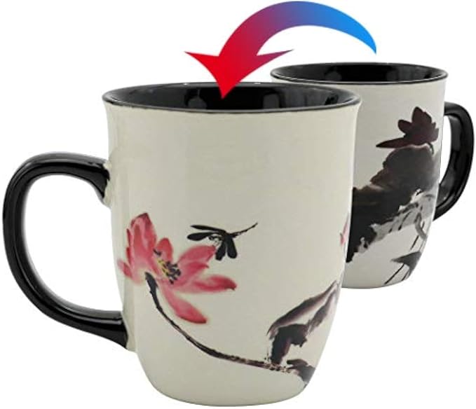 Lotus Magic Color Changing Coffee Mug, 16 oz | Ceramic Tea Mug