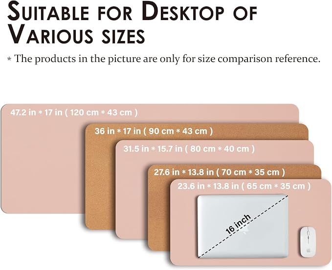 Cork Desk Mat - Dual-Sided Desk Pad