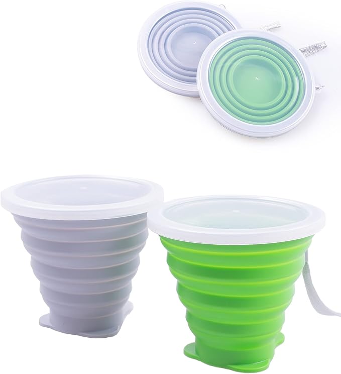 IYYI Collapsible Cups for Traveling, Silicone Collapsible Cups, Camping Mugs