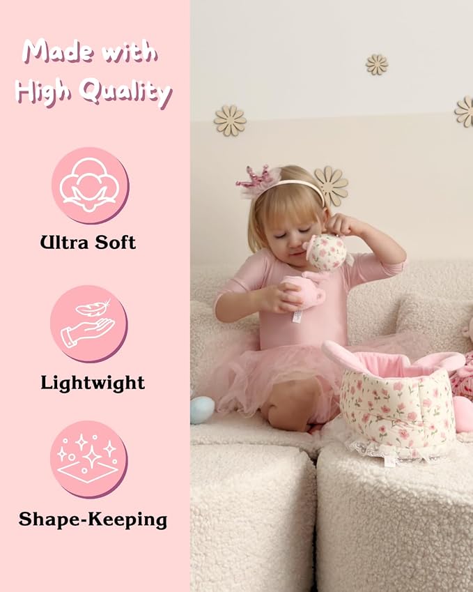 LeyaDoll Tea Party Playset, Pretend Play Baby Doll Accessories | Pretend Play