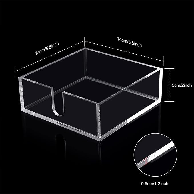 Acrylic Cocktail Napkin Holder for Table, Restaurant