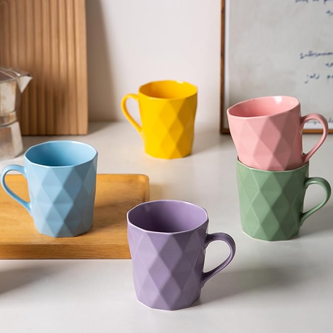 11 Ounce Porcelain Mugs, Tea and Cocoa Mug Set