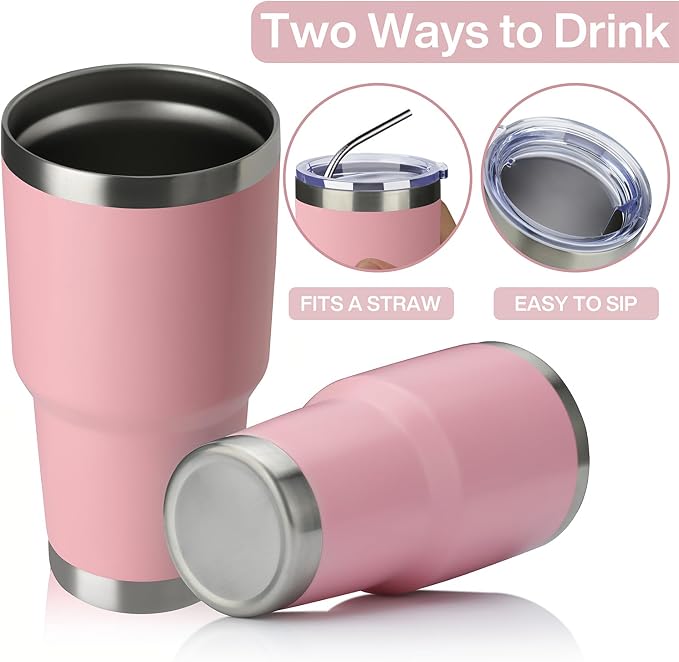 MEWAY 30oz Tumbler Double Wall Vacuum Insulated Travel Mug, Stainless Steel