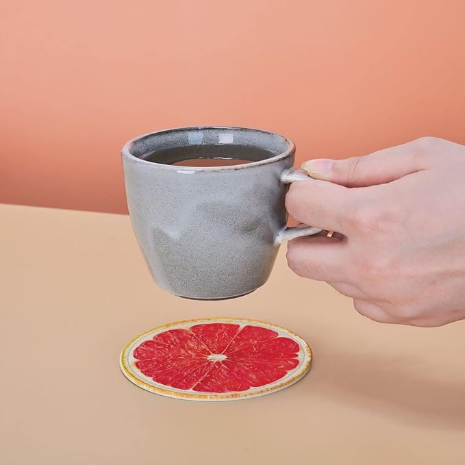 6 Pack Pink Grapefruit Slice Coaster