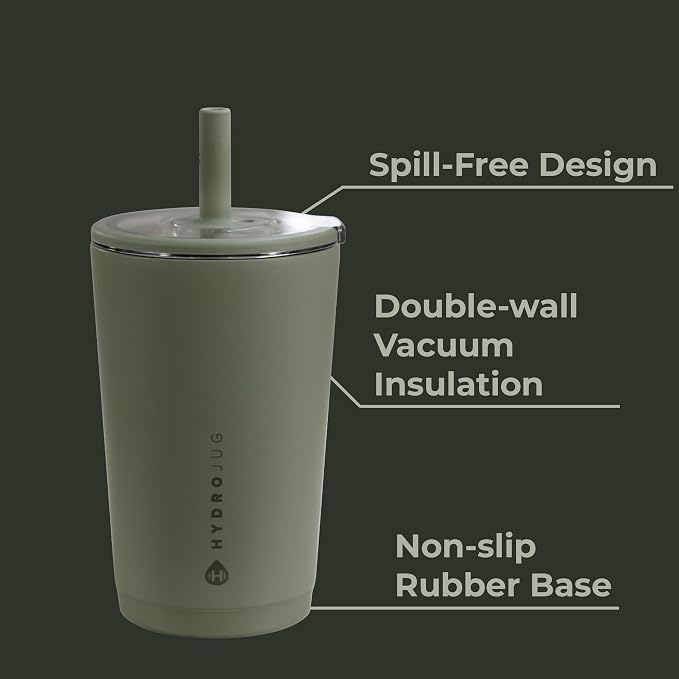 HydroJug Everyday Tumbler 14 oz, Ceramic-Lined Straw Cup