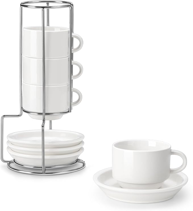 MALACASA 2.5 OZ Porcelain Espresso Cups