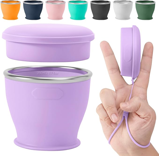 Collapsible Travel Cup, BPA-Free Reusable Water Cup, Lightweight Drinking Cups