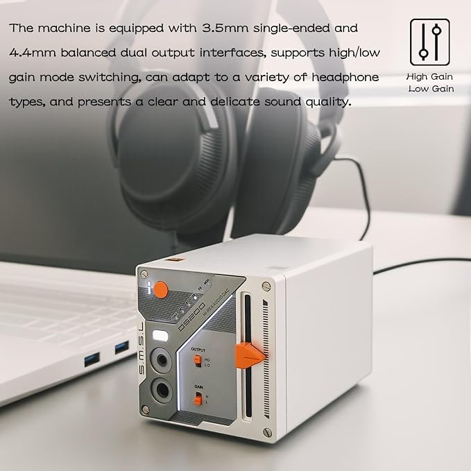 SMSL DS200 Headphone Amp DAC Bluetooth 5.1 Dual CS43131 Chip DAC Amp