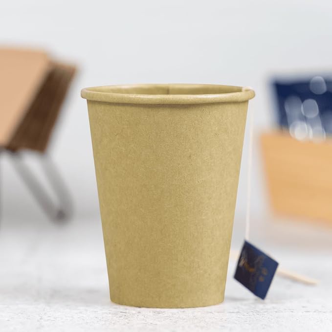 Karat 8 oz Coffee Cups, Kraft Disposable Paper Hot Cups, 1000ct | C-K508K