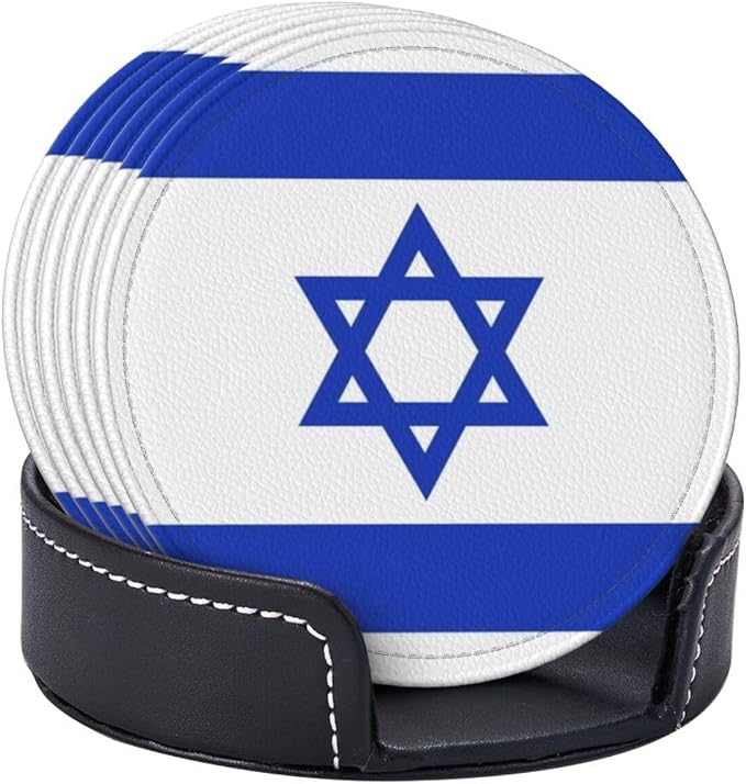 Israel Flag Coasters for Drinks