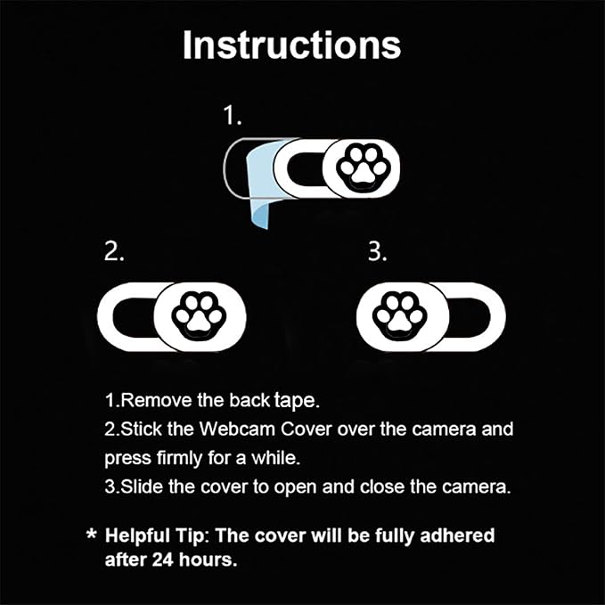 Webcam Cover 3 Pack Slide Ultra Thin Laptop Camera Cover