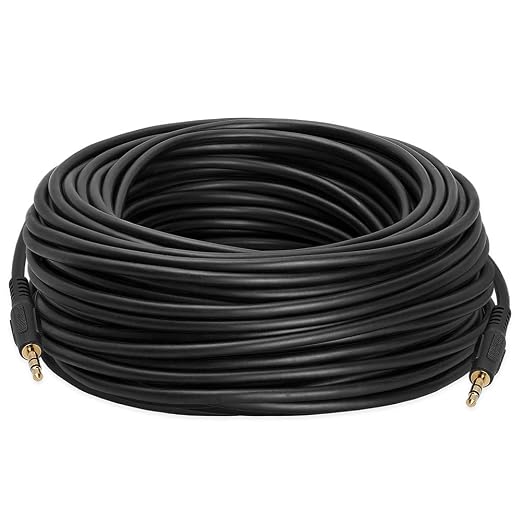 Cmple - 3.5mm Aux Audio Cable Stereo 100 ft AUX Cable Male to Male Speaker