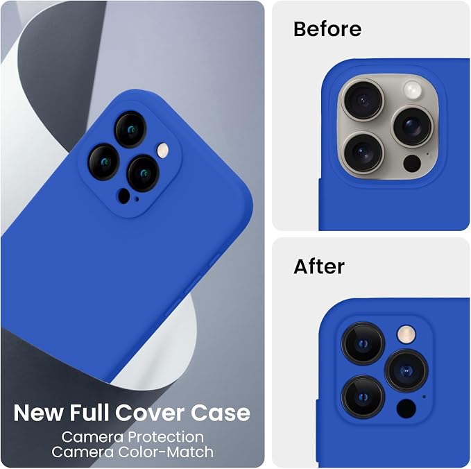 FireNova Designed for iPhone 15 Pro Max Case, Silicone Upgraded Phone Case with