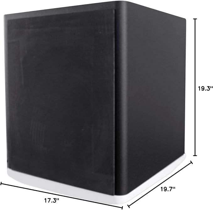Rockville APM10W Active Studio Subwoofer in White, MDF Wood, RCA/XLR/Optical