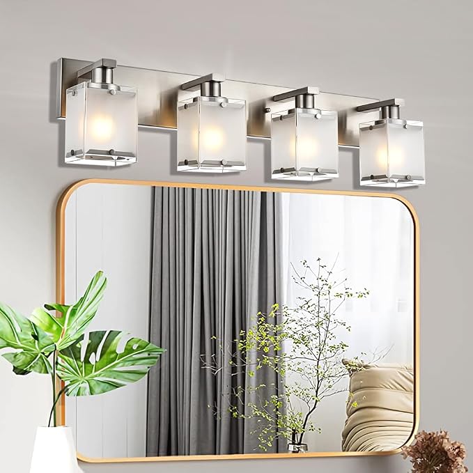 4-Lights Bathroom Light Fixtures Over Mirror