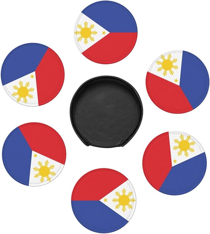 Philippine Flag Coasters for Drinks