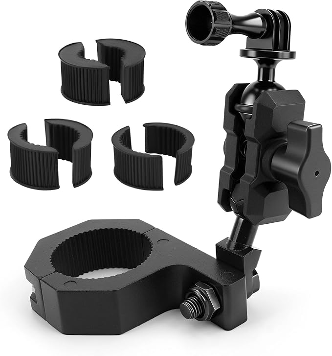 Jerbor Aluminum UTV ATV Camera Mount Holder 360° Compatible