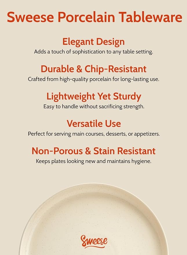 Sweese Porcelain Dinner Plates Set