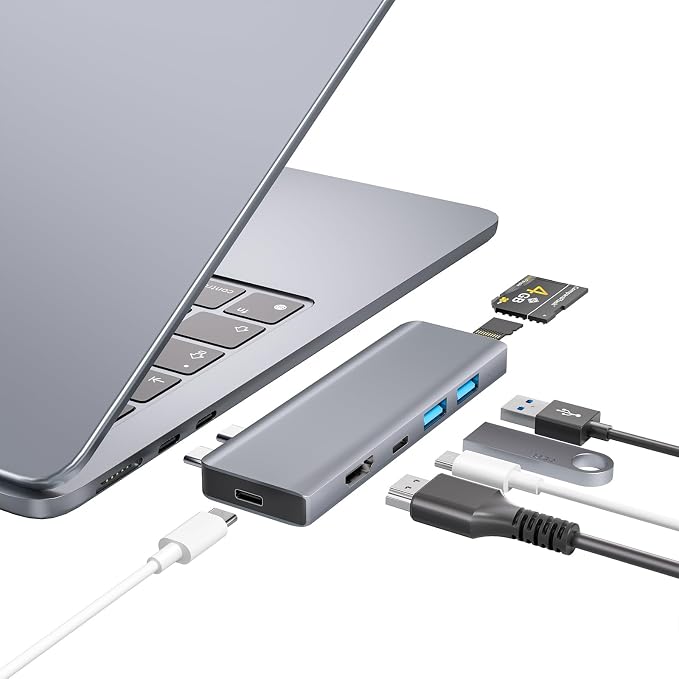 USB C Hub, USB C Adapter, 7 in 2 USB-C Hub