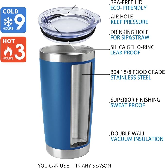 HASLE OUTFITTERS 20oz Tumblers Stainless Steel Mugs