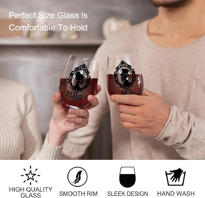 Perfectinsoy Skull Wine Glass 2 Piece