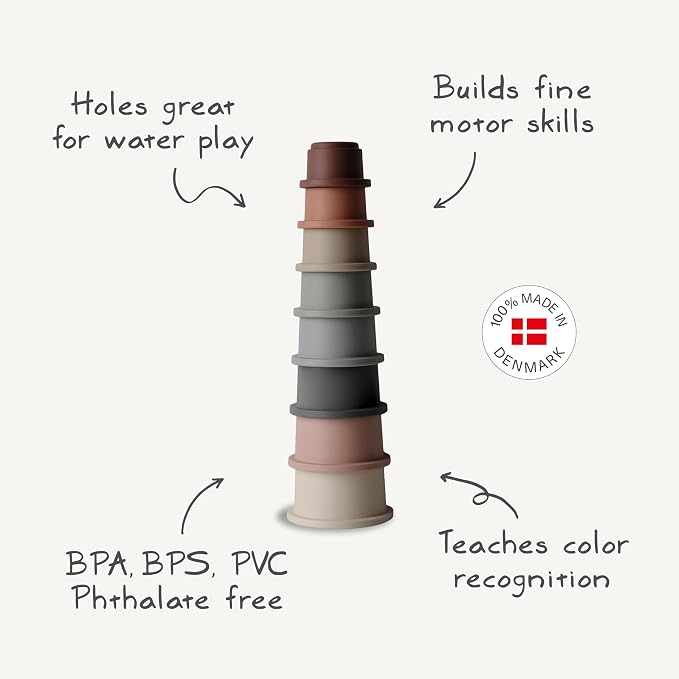 mushie Stacking Cups Toy | Made in Denmark