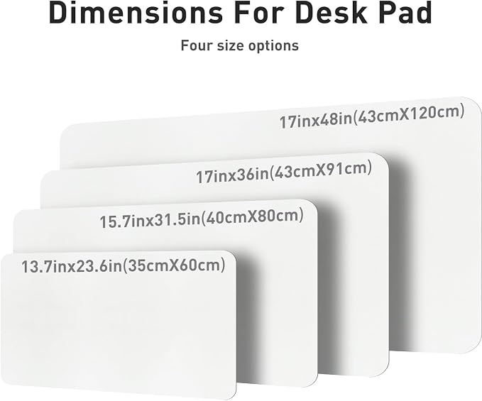 Aothia Leather Desk Pad Protector, Mouse Pad, Office Desk Mat, Non-Slip PU