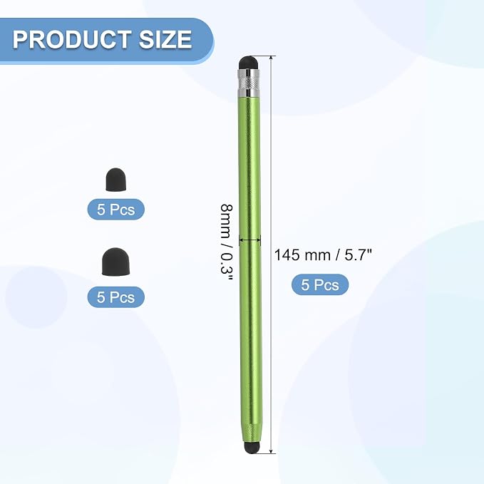 PATIKIL 5 Pcs Stylus Pens for Touch Screens, 2 in 1 High Sensitivity Universal