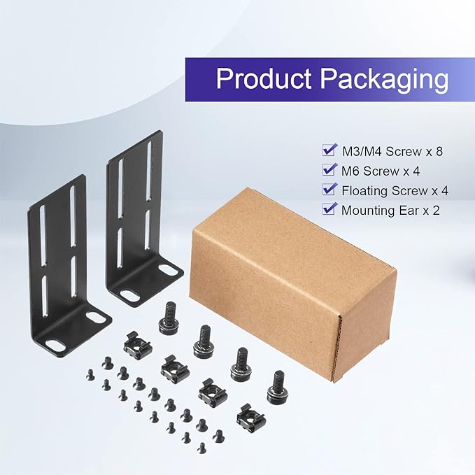 Rack Mount Kit Universal Adjustable 19 Inch Rack Ears