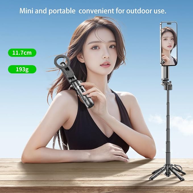 4-in-1 Multi-Functional 360° Rotating Mini Magnetic Portable Selfie Stick
