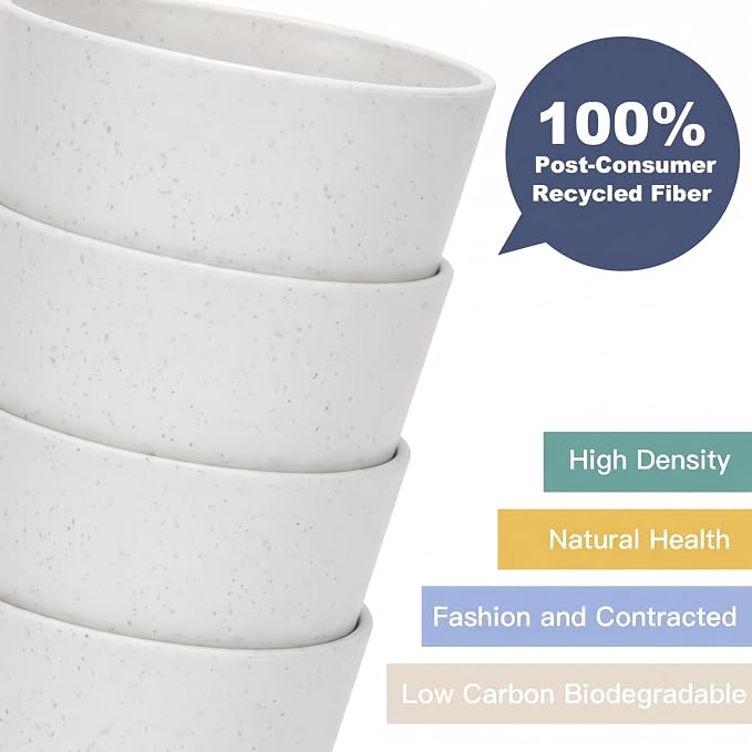 Wrova Wheat Straw Cups Set of 6 Good Alternative to Plastic Cups Reusable 12 oz