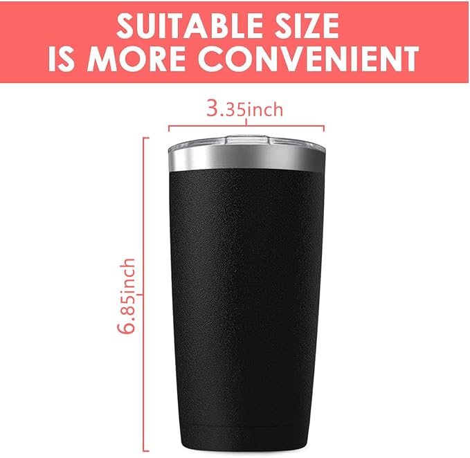 8 Pack 20oz Tumbler Vacuum Insulated Travel Mug