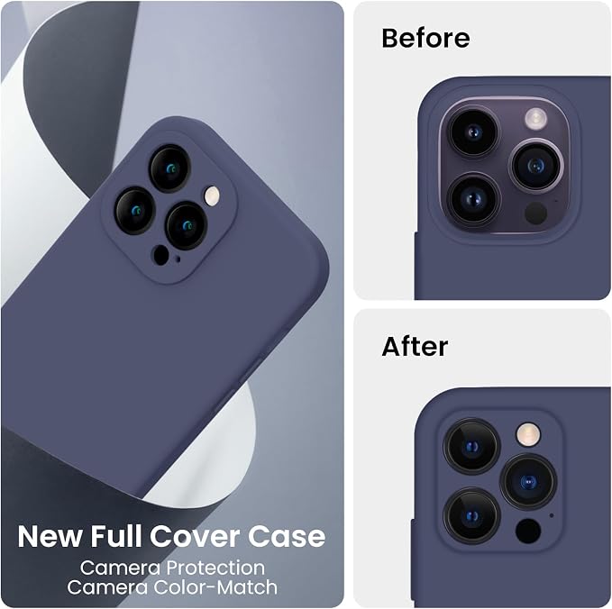 FireNova for iPhone 14 Pro Case, Silicone Upgraded Phone Case with, Soft