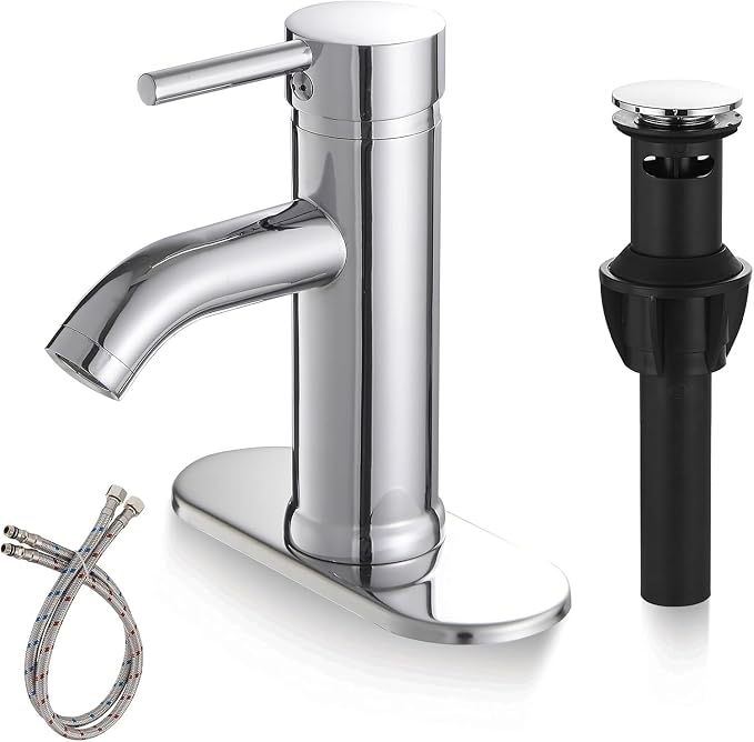 Bathroom Faucet, One Hole Single Handle Bathroom Sink Faucets Modern