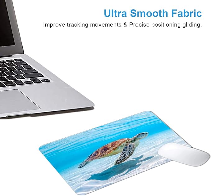 Sea Turtle Mouse Pad Non-Slip Rubber Base Gaming MousePads