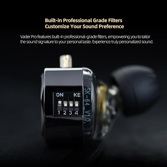 KZ Vader Pro in-Ear Monitors Gaming Earbuds, Triple Dynamic Driver IEM