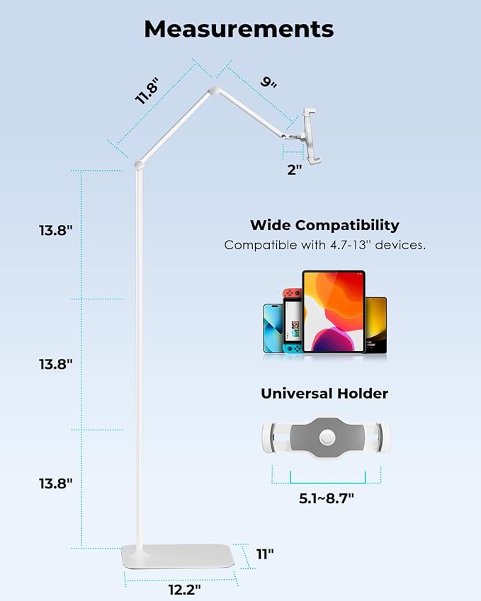 Viozon Tablet Floor Stand Holder, Compatible