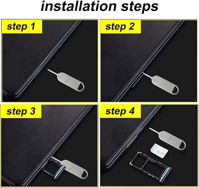 4 Pcs SIM Card Removal Openning Tool Tray Eject Pins Needle Opener Ejector