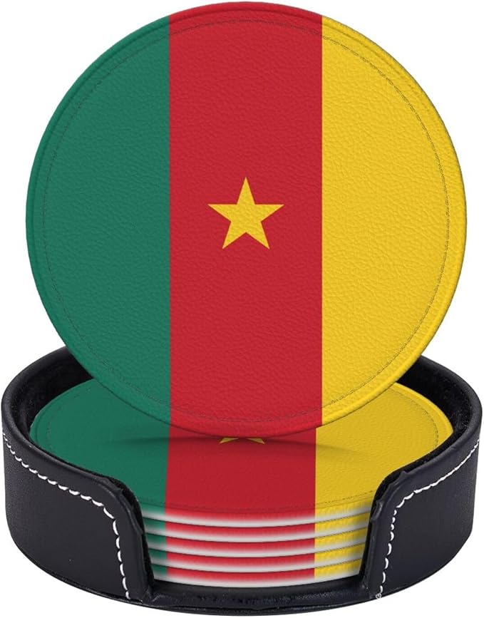 Cameroonian Flag Coasters for Drinks