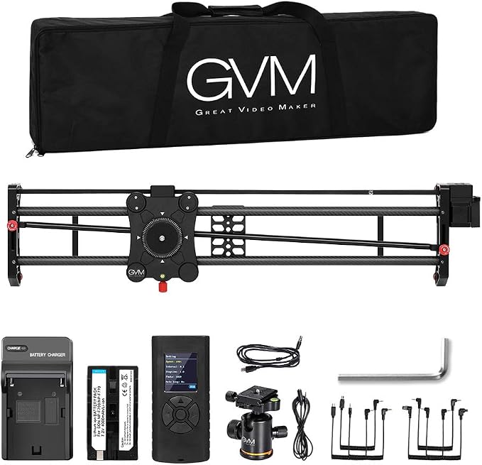 GVM Great Video Maker Camera Motorized Slider, Automatic Round Trip, Time Lapse