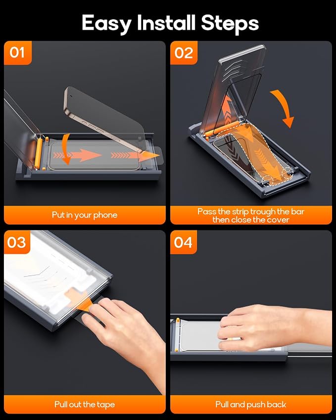 3 Pack for iPhone 14 Plus/iPhone 13 Pro Max Tempered Glass Screen Protector