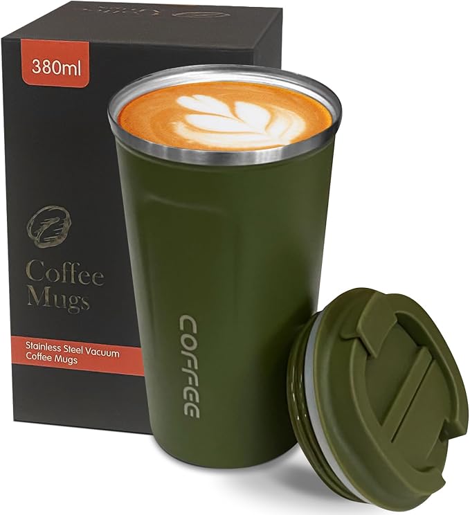 Insulated Travel Coffee Mug, Stainless Steel Coffee Cup