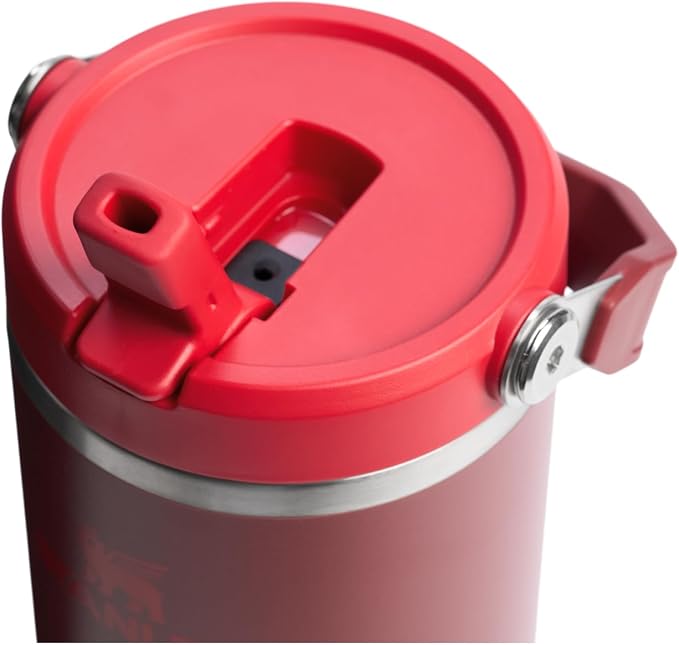 STANLEY IceFlow 2.0 Flip Straw Tumbler, 30 oz, Cranberry | Easy Carry Handle |