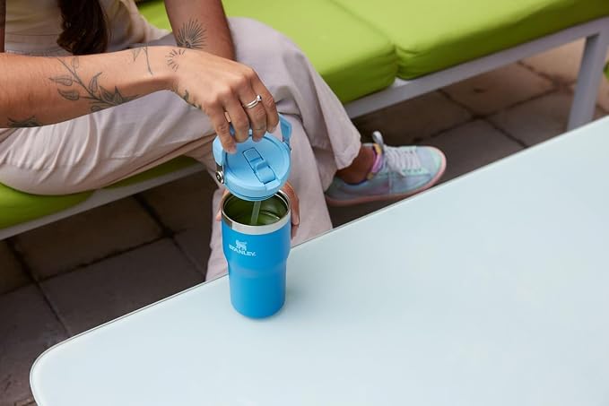 STANLEY IceFlow 2.0 Flip Straw Tumbler, 20 oz, Twilight | Easy Carry Handle |