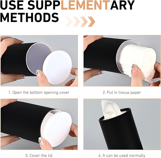 4 PCS Car Tissue Holder, Car Cup Holder Convenient Travel Tissue Tube,