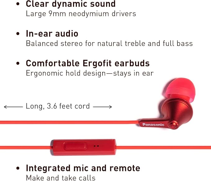 Panasonic ErgoFit Wired Earbuds