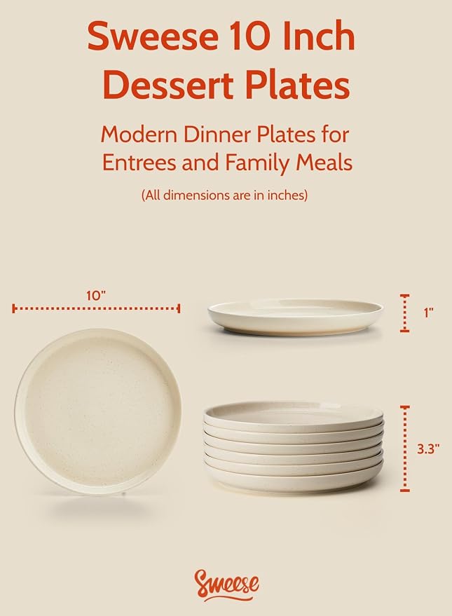 Sweese Porcelain Dinner Plates Set