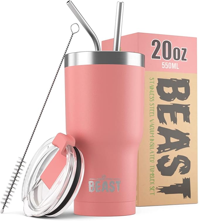 Beast 20 oz Tumbler Stainless Steel Vacuum Insulated Coffee Ice Cup Double Wall