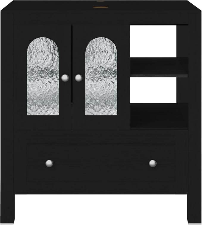 30-Inch Black Bathroom Vanity